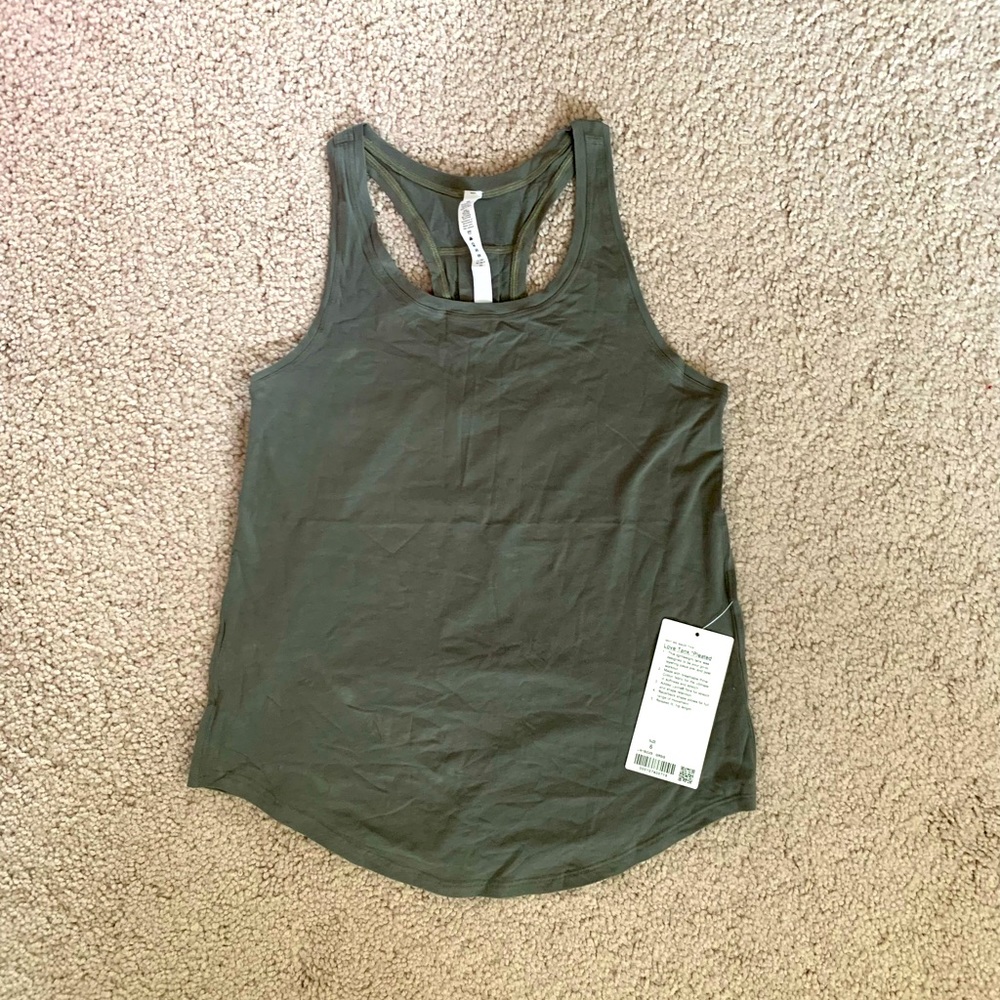 Lululemon Love Tank size 6 Grey Sage